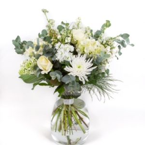 White Mixed Bouquet With Green Foliage