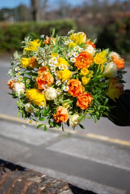 Orange Yellow And White Flower Bouquet