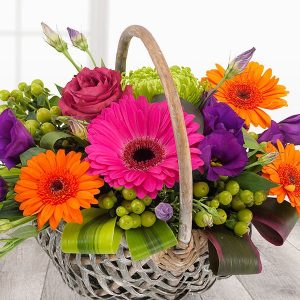 Colourful Flower Bouquet With Roses, Gerberas And Mums