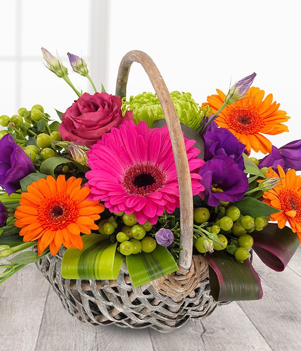 Colourful Flower Bouquet With Roses, Gerberas And Mums