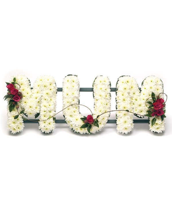 'Mum' Based Cut Floral Lettering