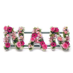 'Nan' Open Cut Floral Lettering