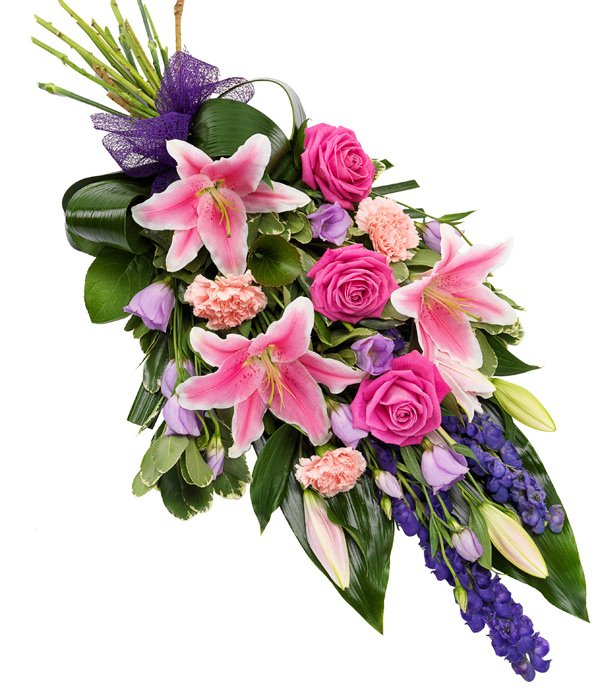 Pink And Purple Funeral Sheaf