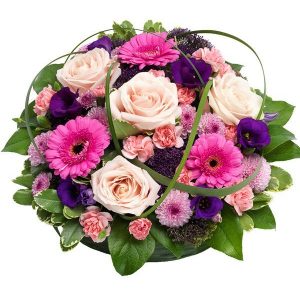 Pink Funeral Posy Bouquet
