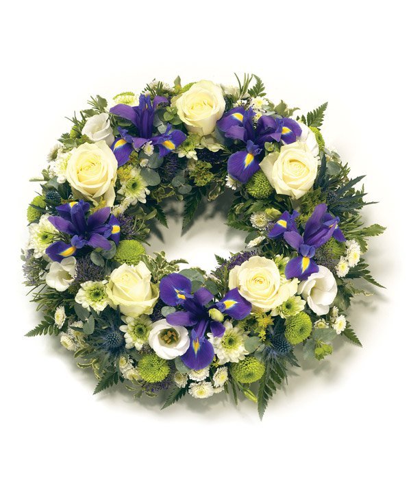 Purple And White Floral Wreath