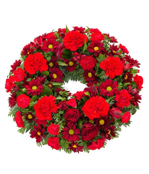Red Floral Wreath
