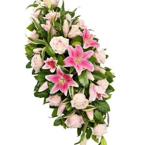 Rose And Lily Double Ended Funeral Flower Spray