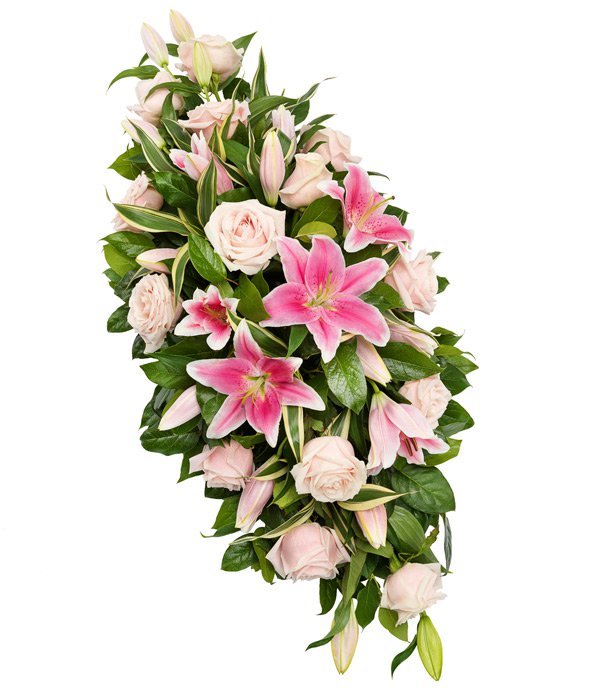 Rose And Lily Double Ended Funeral Flower Spray