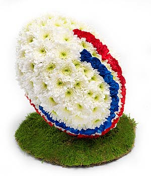 Rugby Ball Floral Tribute