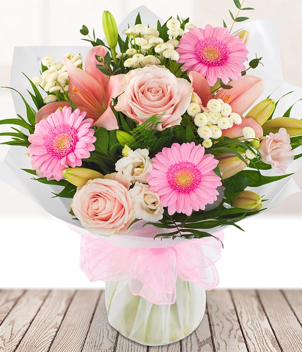 Pink And White Flower Bouquet
