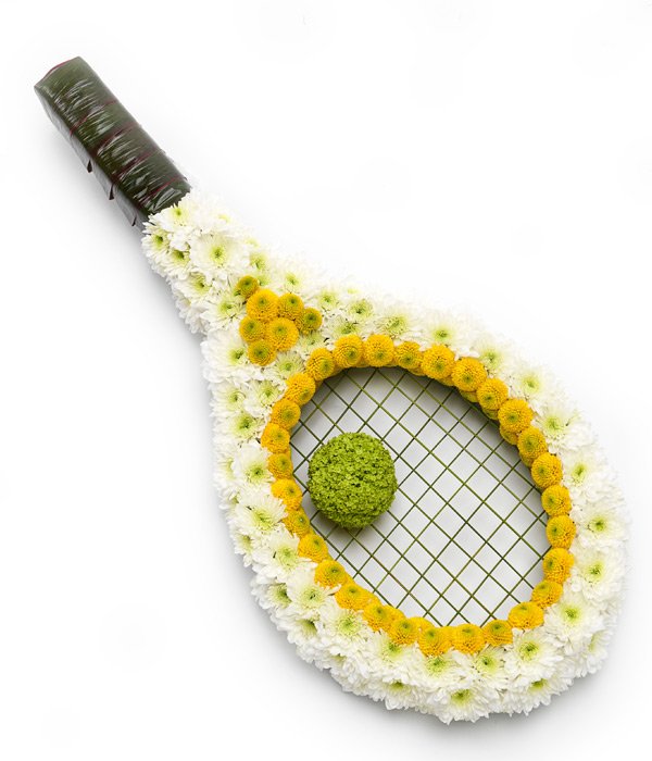 Tennis Racket Floral Tribute