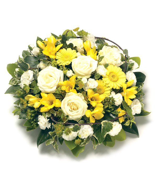 Yellow Funeral Flower Posy