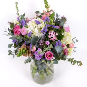 Pink Purple And White Mixed Bouquet